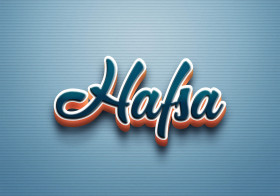 Cursive Name DP: Hafsa