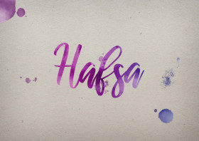 Hafsa Watercolor Name DP