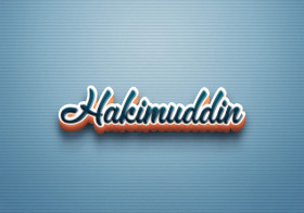 Cursive Name DP: Hakimuddin