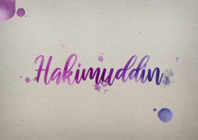 Hakimuddin Watercolor Name DP