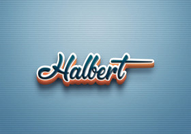 Cursive Name DP: Halbert