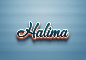 Cursive Name DP: Halima
