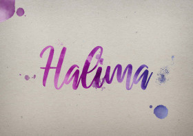 Halima Watercolor Name DP