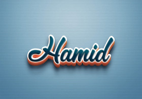 Cursive Name DP: Hamid