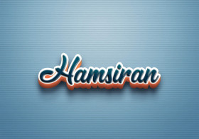 Cursive Name DP: Hamsiran