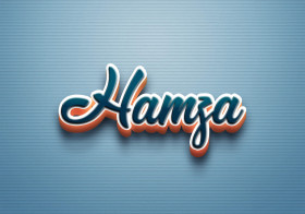 Cursive Name DP: Hamza