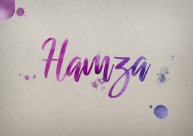 Hamza Watercolor Name DP