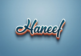 Cursive Name DP: Haneef