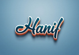 Cursive Name DP: Hanif