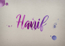 Hanif Watercolor Name DP