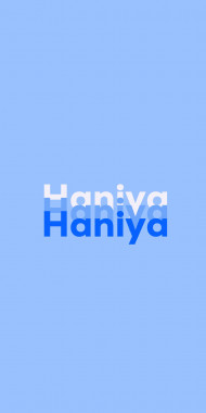 Name DP: Haniya