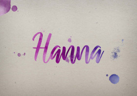 Hanna Watercolor Name DP