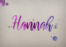 Hannah Watercolor Name DP