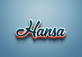 Cursive Name DP: Hansa
