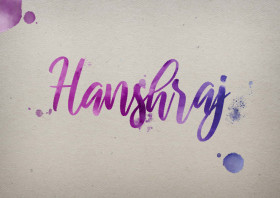 Hanshraj Watercolor Name DP