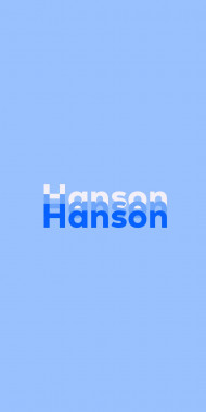 Name DP: Hanson