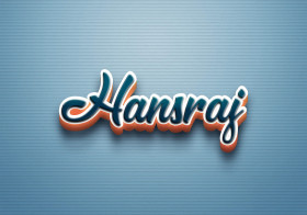 Cursive Name DP: Hansraj