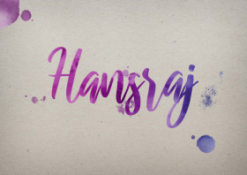 Hansraj Watercolor Name DP