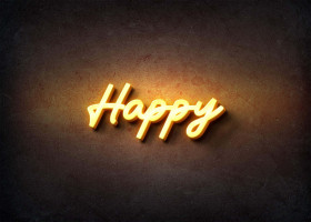 Glow Name Profile Picture for Happy