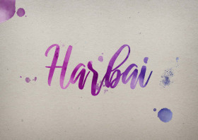 Harbai Watercolor Name DP