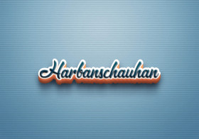 Cursive Name DP: Harbanschauhan