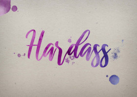 Hardass Watercolor Name DP