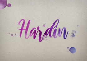 Hardin Watercolor Name DP