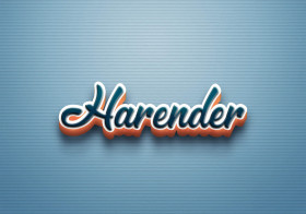 Cursive Name DP: Harender