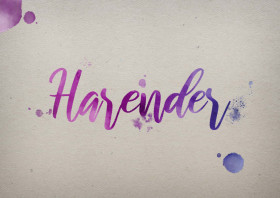 Harender Watercolor Name DP