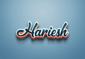 Cursive Name DP: Hariesh