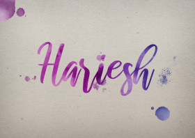 Hariesh Watercolor Name DP
