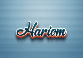 Cursive Name DP: Hariom