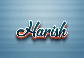 Cursive Name DP: Harish