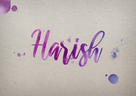 Harish Watercolor Name DP