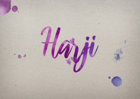 Harji Watercolor Name DP