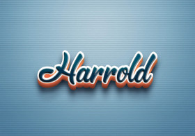Cursive Name DP: Harrold
