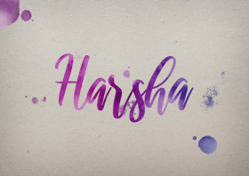 Harsha Watercolor Name DP