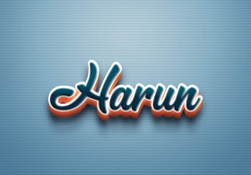Cursive Name DP: Harun