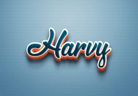 Cursive Name DP: Harvy