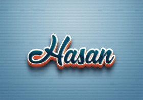 Cursive Name DP: Hasan