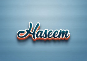 Cursive Name DP: Haseem