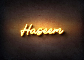 Glow Name Profile Picture for Haseem