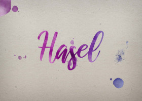 Hasel Watercolor Name DP