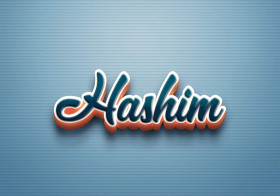 Cursive Name DP: Hashim