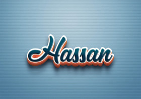 Cursive Name DP: Hassan