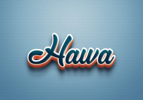 Cursive Name DP: Hawa