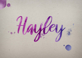 Hayley Watercolor Name DP