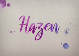 Hazen Watercolor Name DP