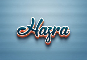Cursive Name DP: Hazra