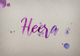Heera Watercolor Name DP